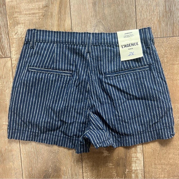 L’AGENCE Jameson Striped High Rise Shorts - Picture 4 of 4